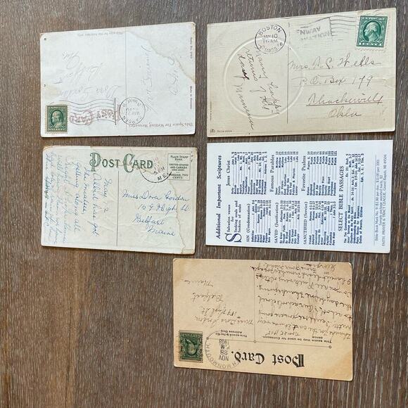 Vintage Lot of 5 Collectible Greeting Cards / Post Cards 1900s - Picture 5 of 5